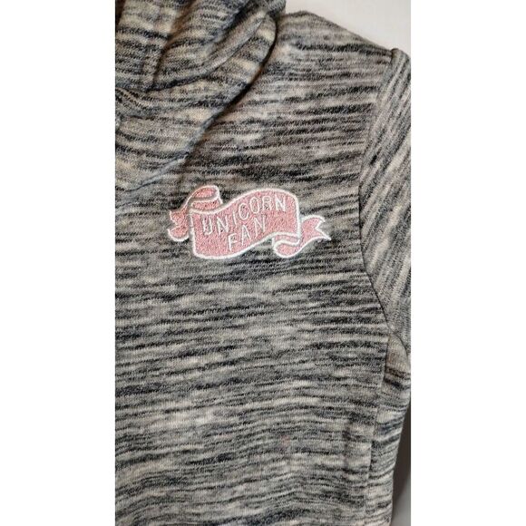Reflex Kids Unicorn Black Grey Hoodie Sweatshirt Jacket Size 5 - Picture 3 of 7